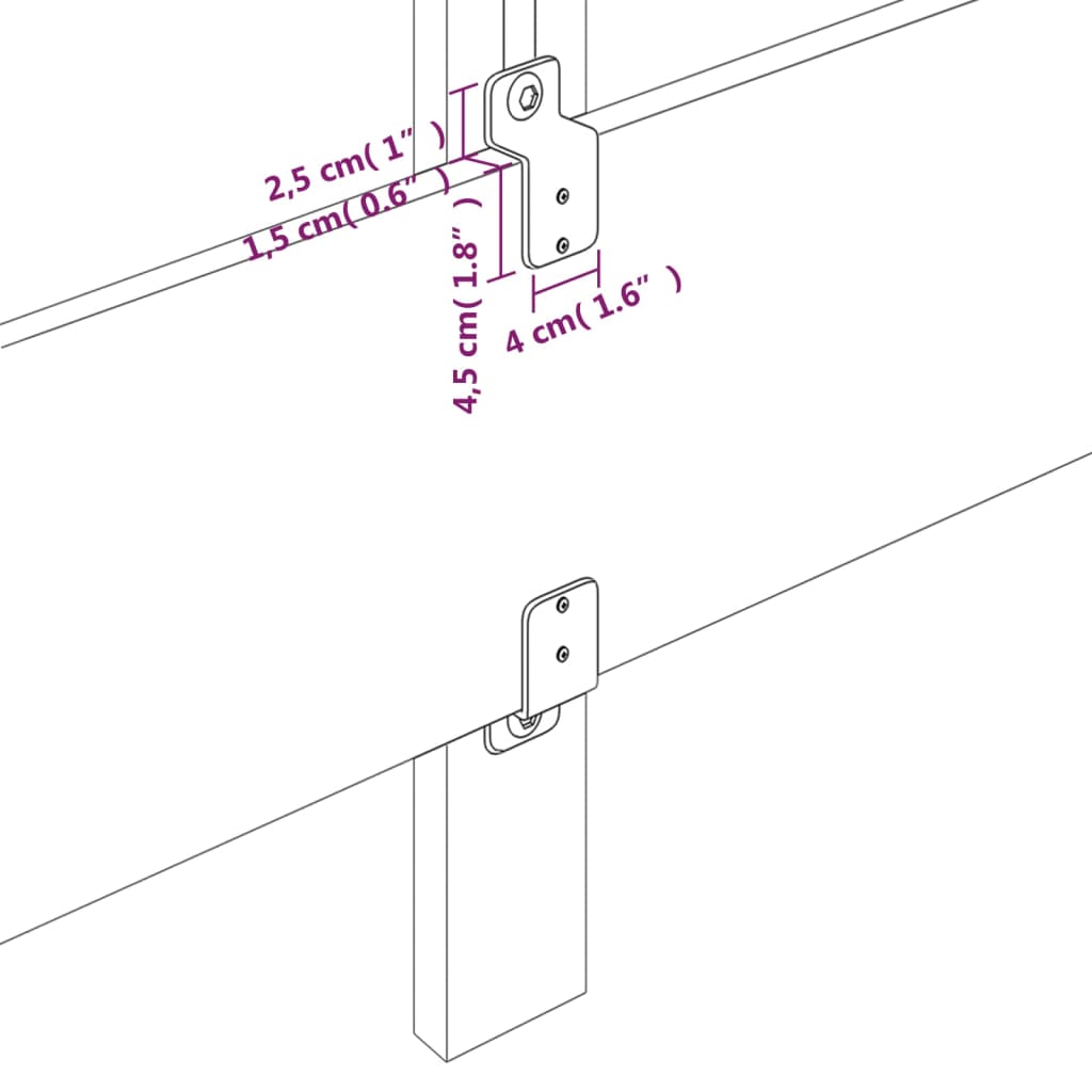 vidaXL Estructura de cama con cabecero cuero sintético gris 90x200 cm