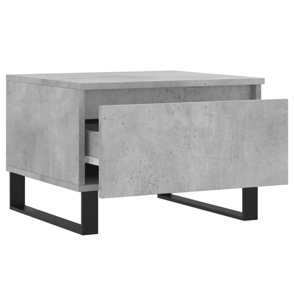 vidaXL Mesa de centro madera de ingeniería gris hormigón 50x46x35 cm