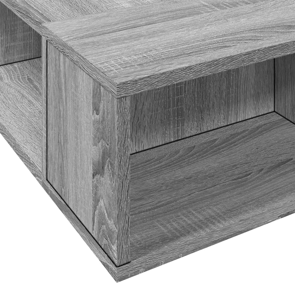 vidaXL Estructura de cama madera de ingeniería gris Sonoma 100x200 cm