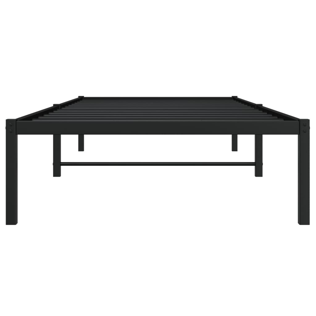 vidaXL Estructura de cama sin colchón metal negro 90x190 cm