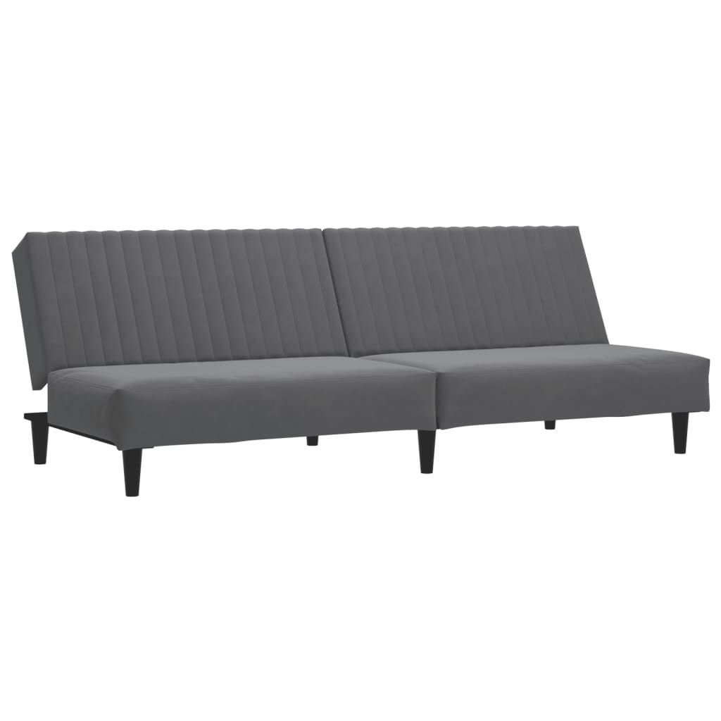 vidaXL Sofá cama de 2 plazas terciopelo gris oscuro