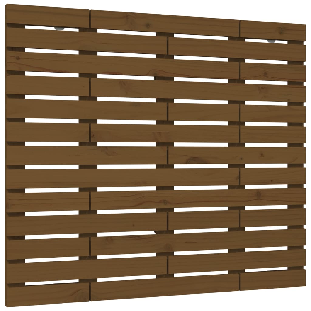 vidaXL Cabecero cama pared madera maciza pino marrón miel 106x3x91,5cm