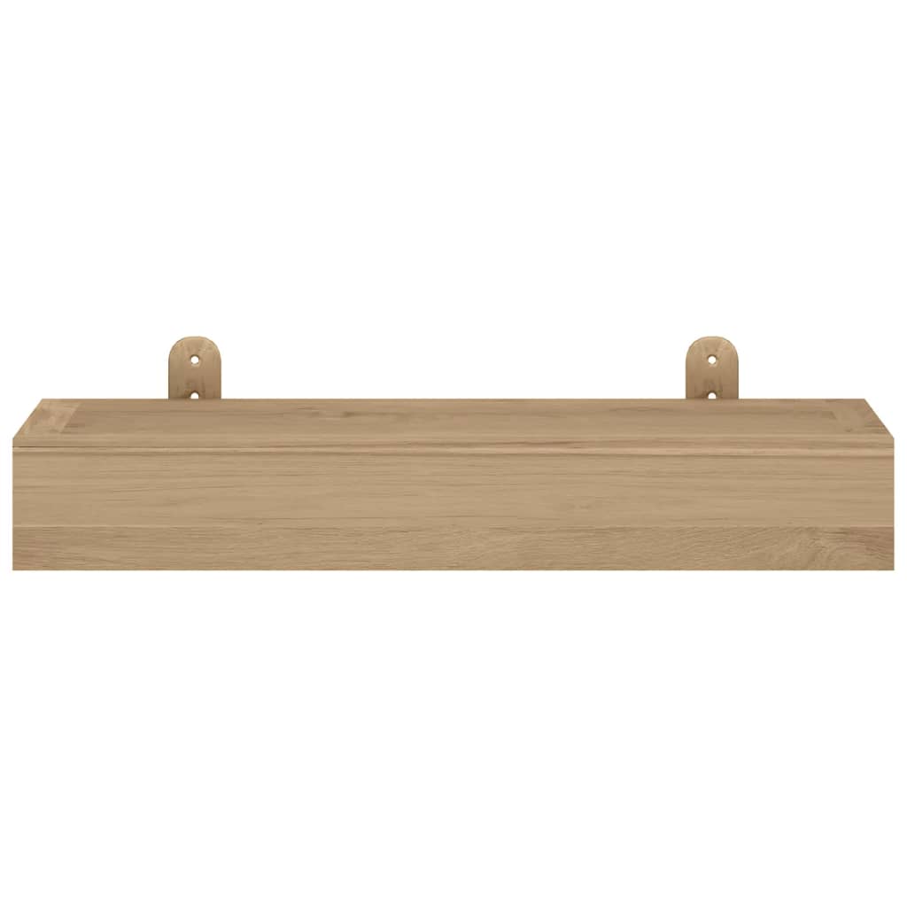 vidaXL Estantes de pared 2 unidades madera maciza de teca 40x15x4 cm