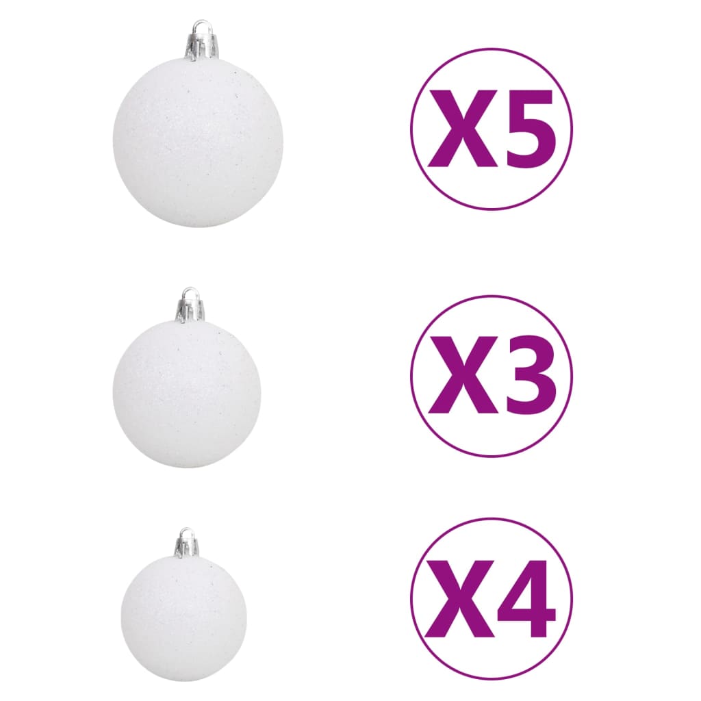 vidaXL Árbol de Navidad artificial con luces y bolas verde 90 cm