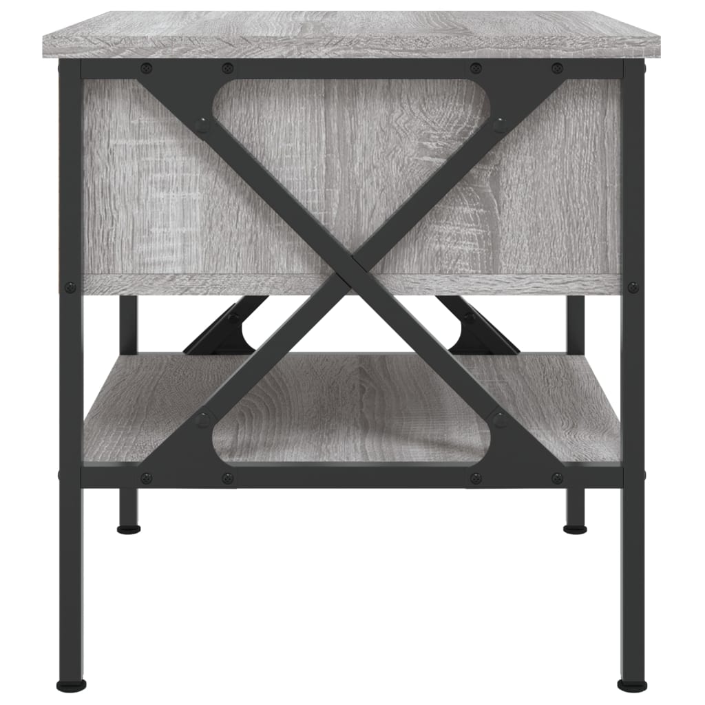 vidaXL Mesita de noche 2 uds madera ingeniería gris Sonoma 40x42x45 cm