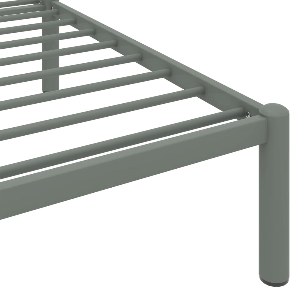 vidaXL Estructura de cama sin colchón metal gris 100x200 cm