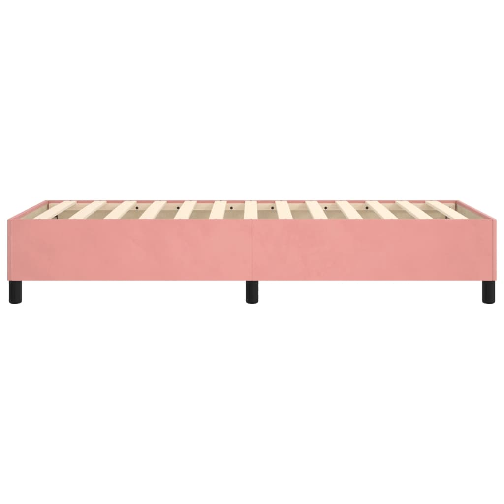 vidaXL Estructura de cama de terciopelo rosa 90x200 cm