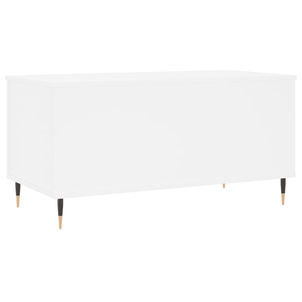 vidaXL Mesa de centro madera contrachapada blanco 90x44,5x45 cm