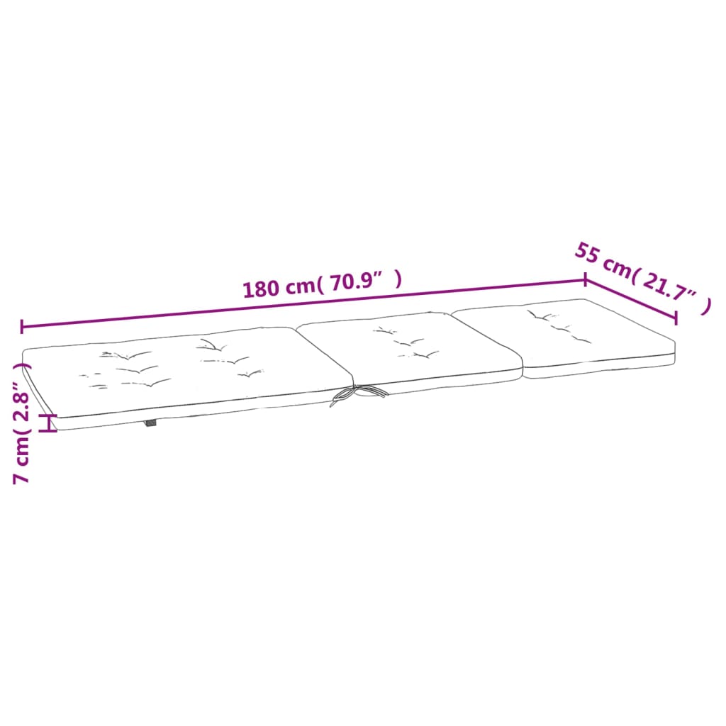 vidaXL Cojines para tumbona 2 uds tela Oxford estampado de hojas