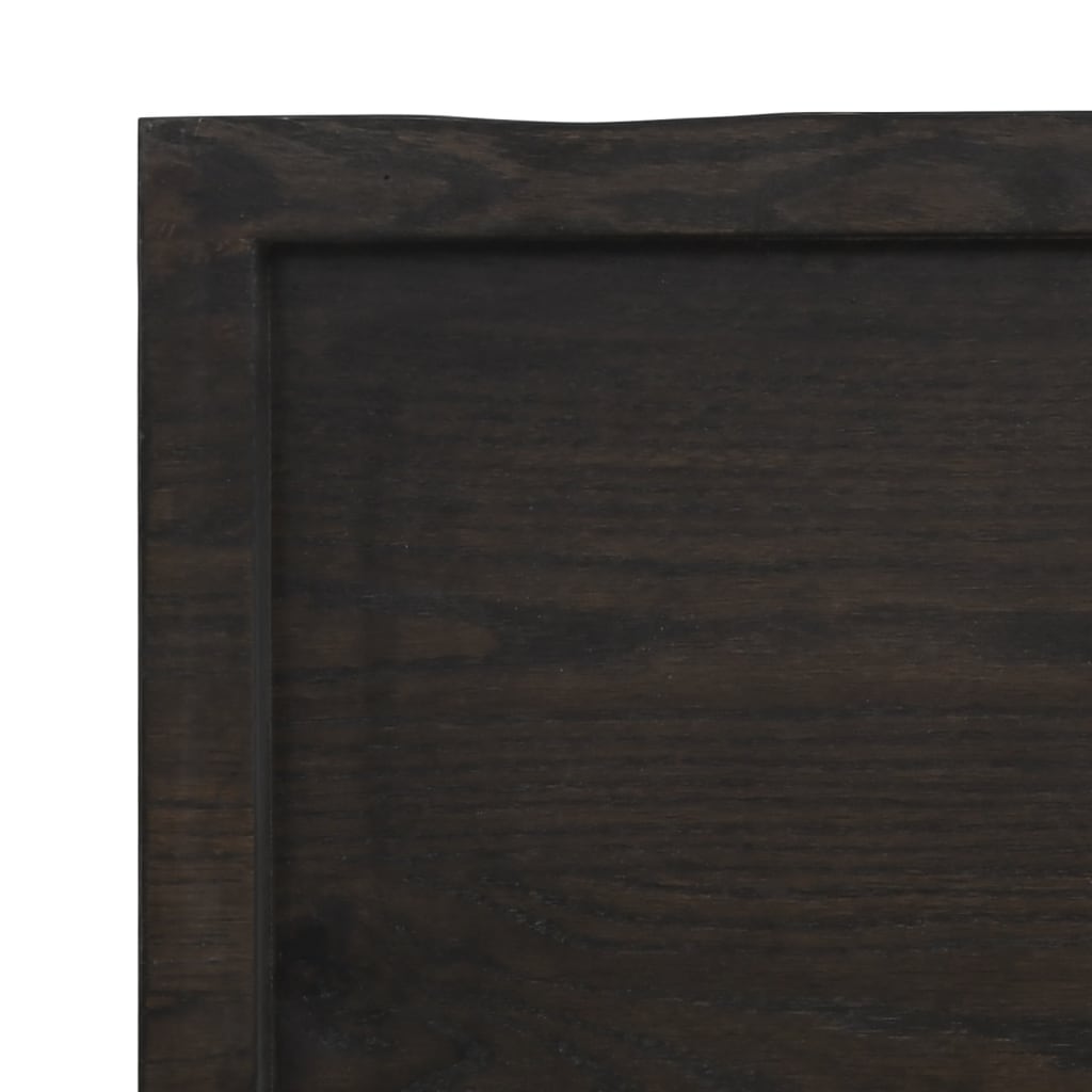 vidaXL Tablero mesa madera roble tratada marrón oscuro 100x60x(2-4) cm