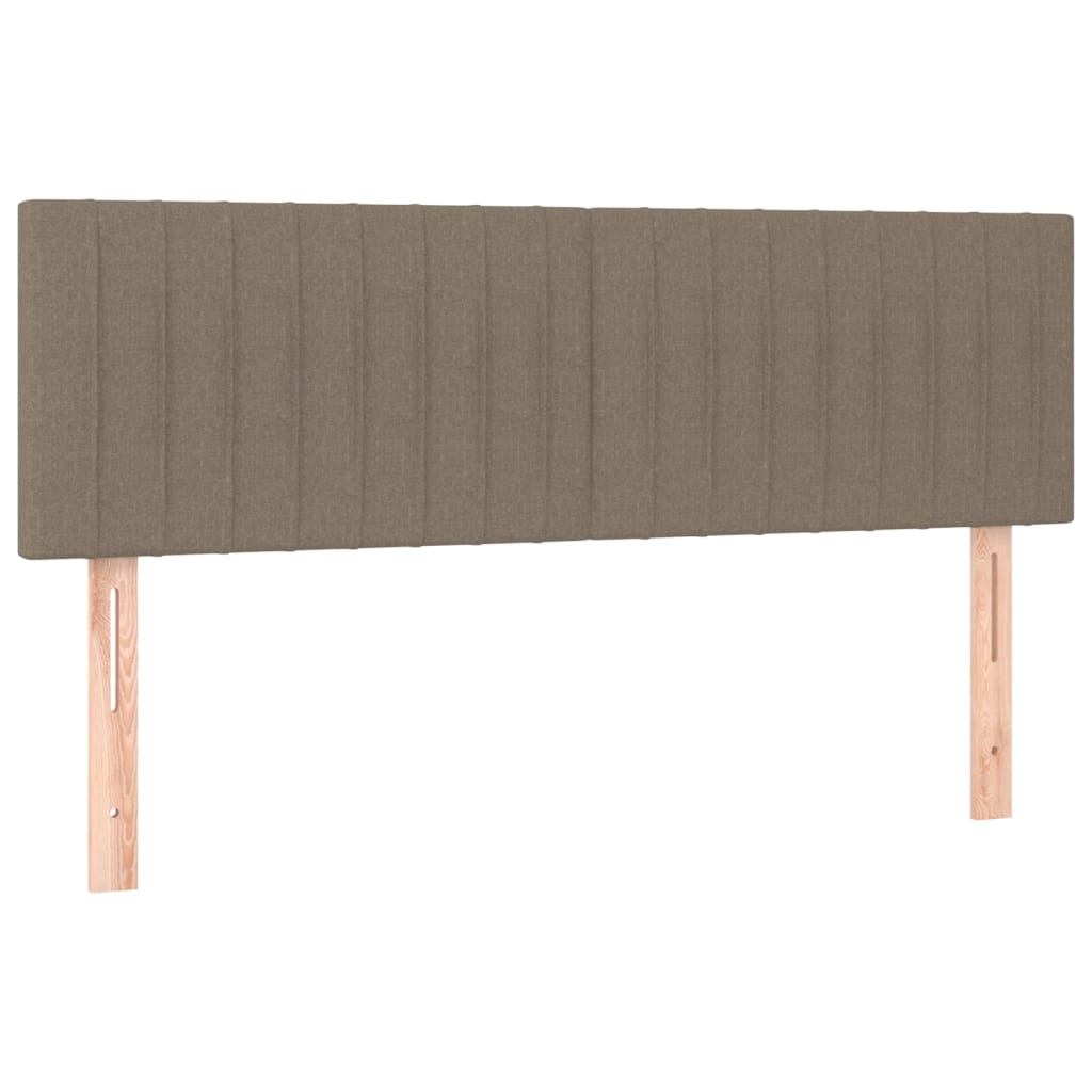 vidaXL Cabecero con LED de tela gris taupe 144x5x78/88 cm