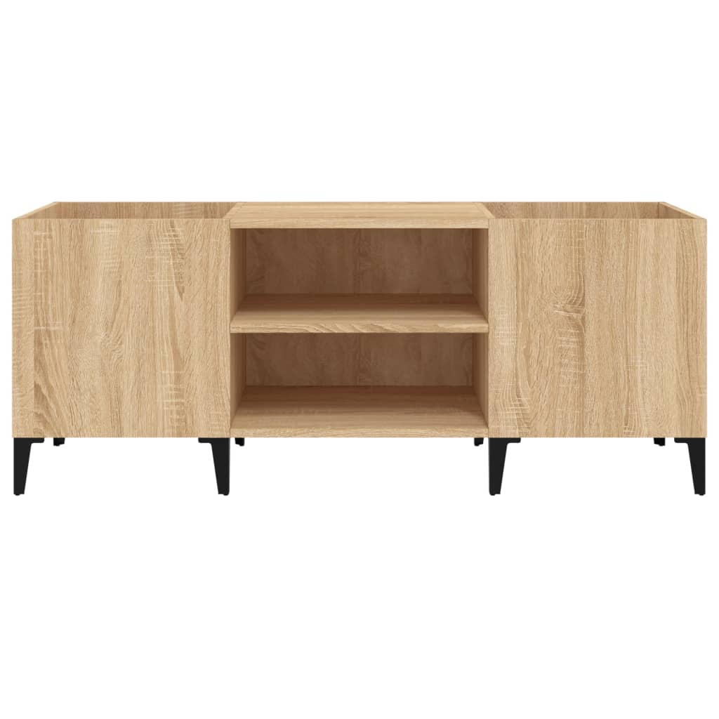 vidaXL Mueble discos madera contrachapada roble sonoma 121x38x48 cm