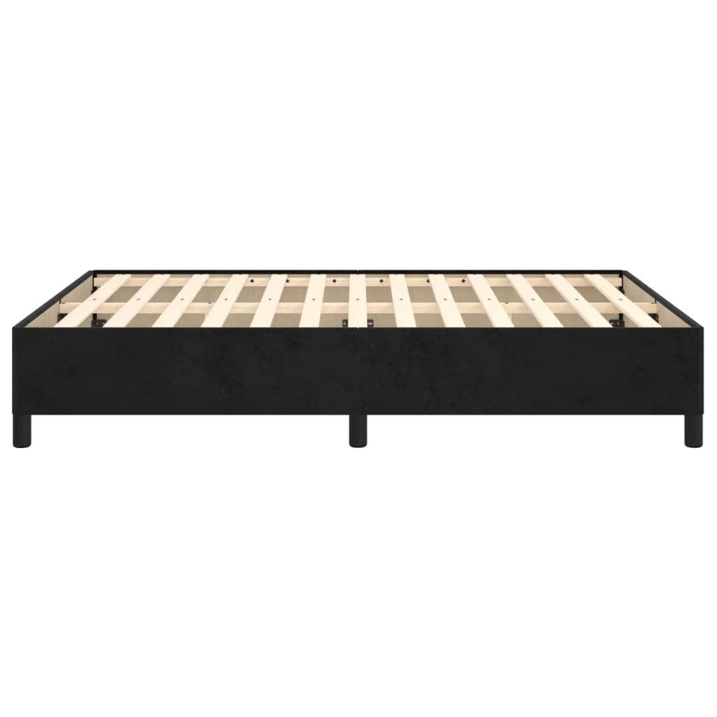 vidaXL Estructura de cama sin colchón terciopelo negro 140x190 cm