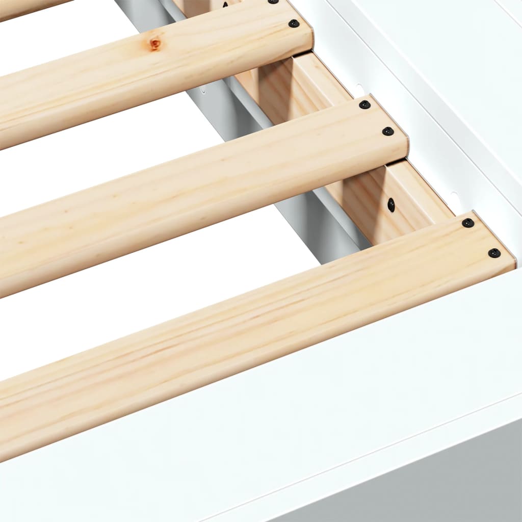 vidaXL Estructura de cama madera de ingeniería blanca 120x200 cm