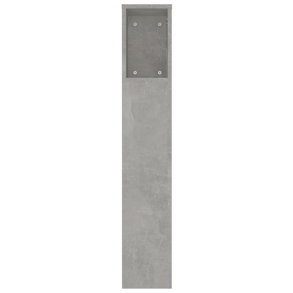 vidaXL Mueble cabecero gris hormigón 220x18,5x104,5 cm