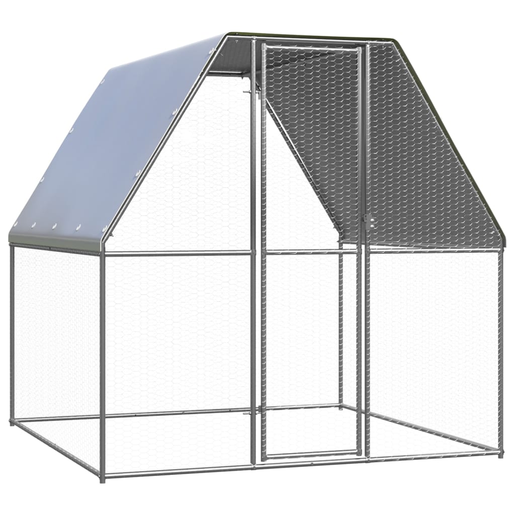 vidaXL Jaula gallinero de exterior de acero galvanizado 2x2x2 m