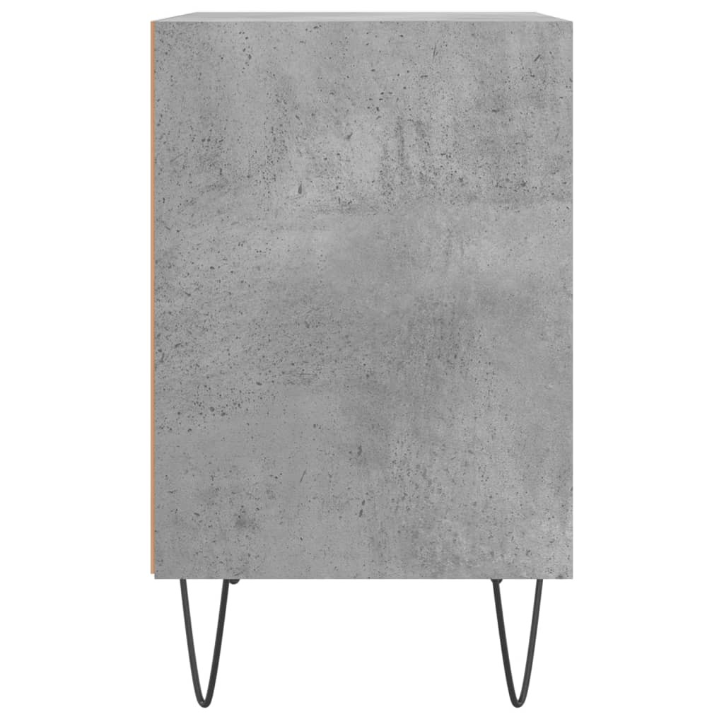 vidaXL Mesitas de noche 2 uds madera gris hormigón 40x30x50 cm