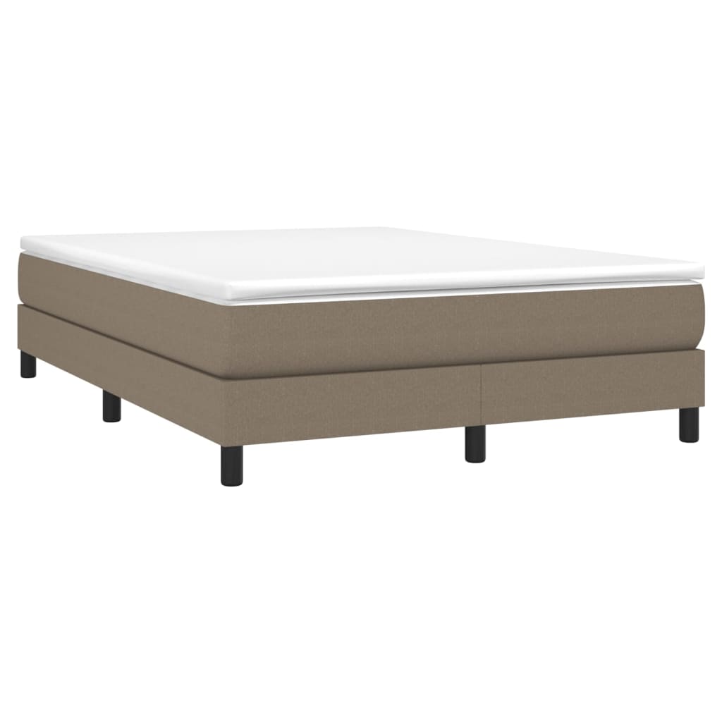 vidaXL Estructura de cama de tela gris taupe 140x190 cm