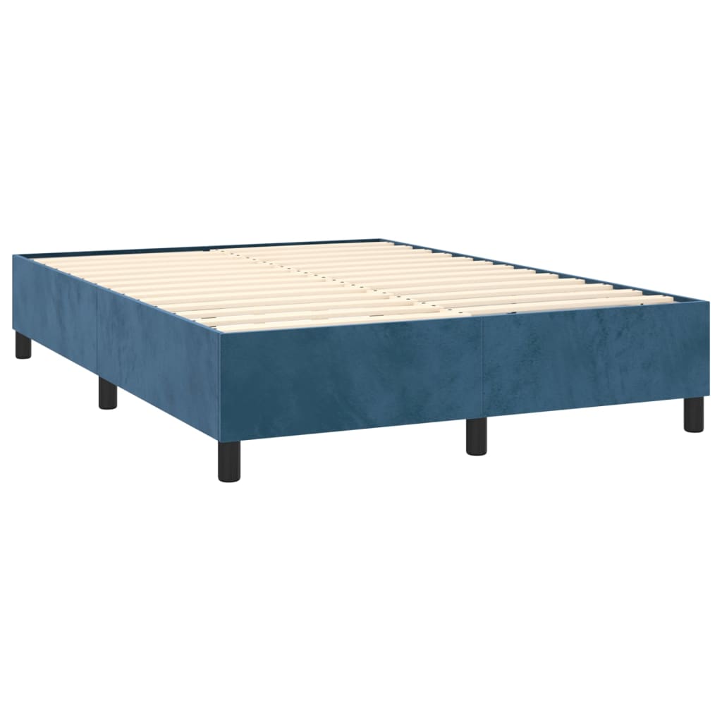 vidaXL Estructura de cama de terciopelo azul 140x190 cm