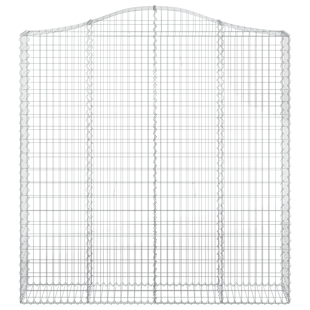 vidaXL Cestas de gaviones 6 uds forma de arco hierro 200x30x200/220 cm