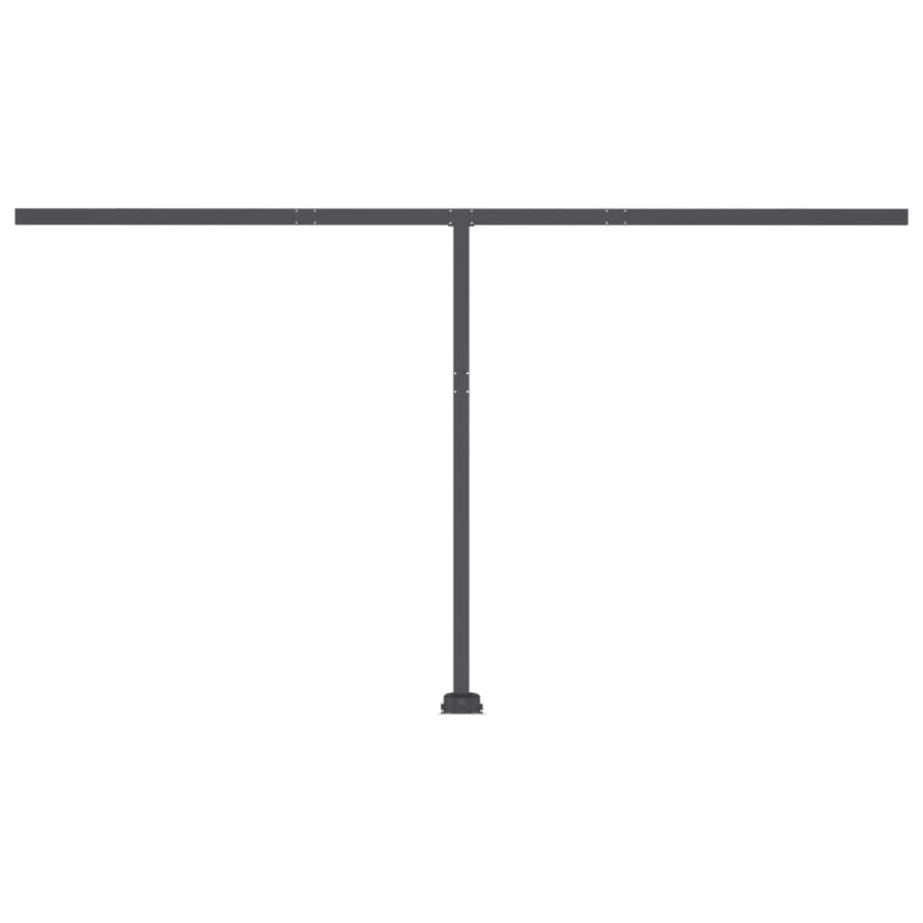 vidaXL Toldo automático LED sensor de viento naranja marrón 400x350 cm