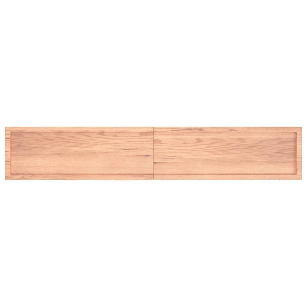 vidaXL Estante pared madera roble tratada marrón claro 220x40x(2-4) cm