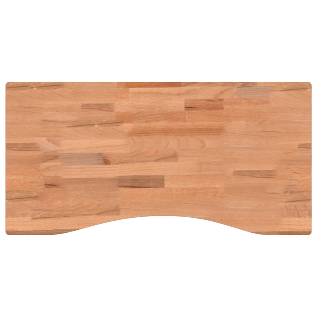 vidaXL Tablero de escritorio madera maciza de haya 80x(36-40)x4 cm