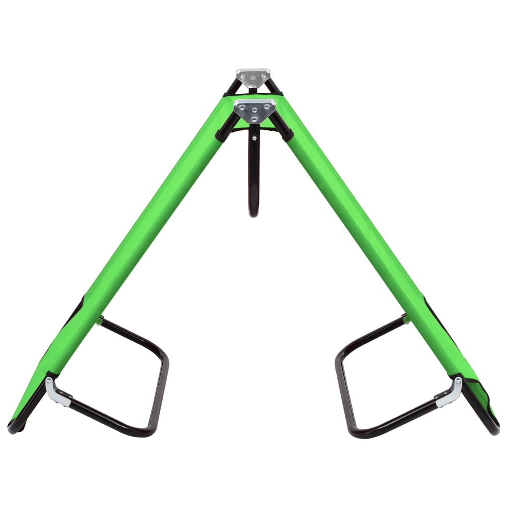 vidaXL Tumbona plegable de acero verde