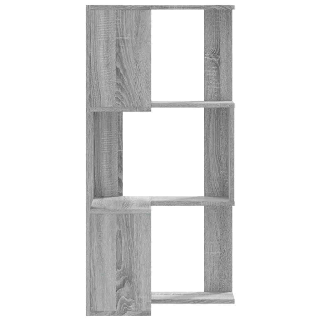 vidaXL Estantería de esquina 3 niveles madera gris Sonoma 50x50x102 cm