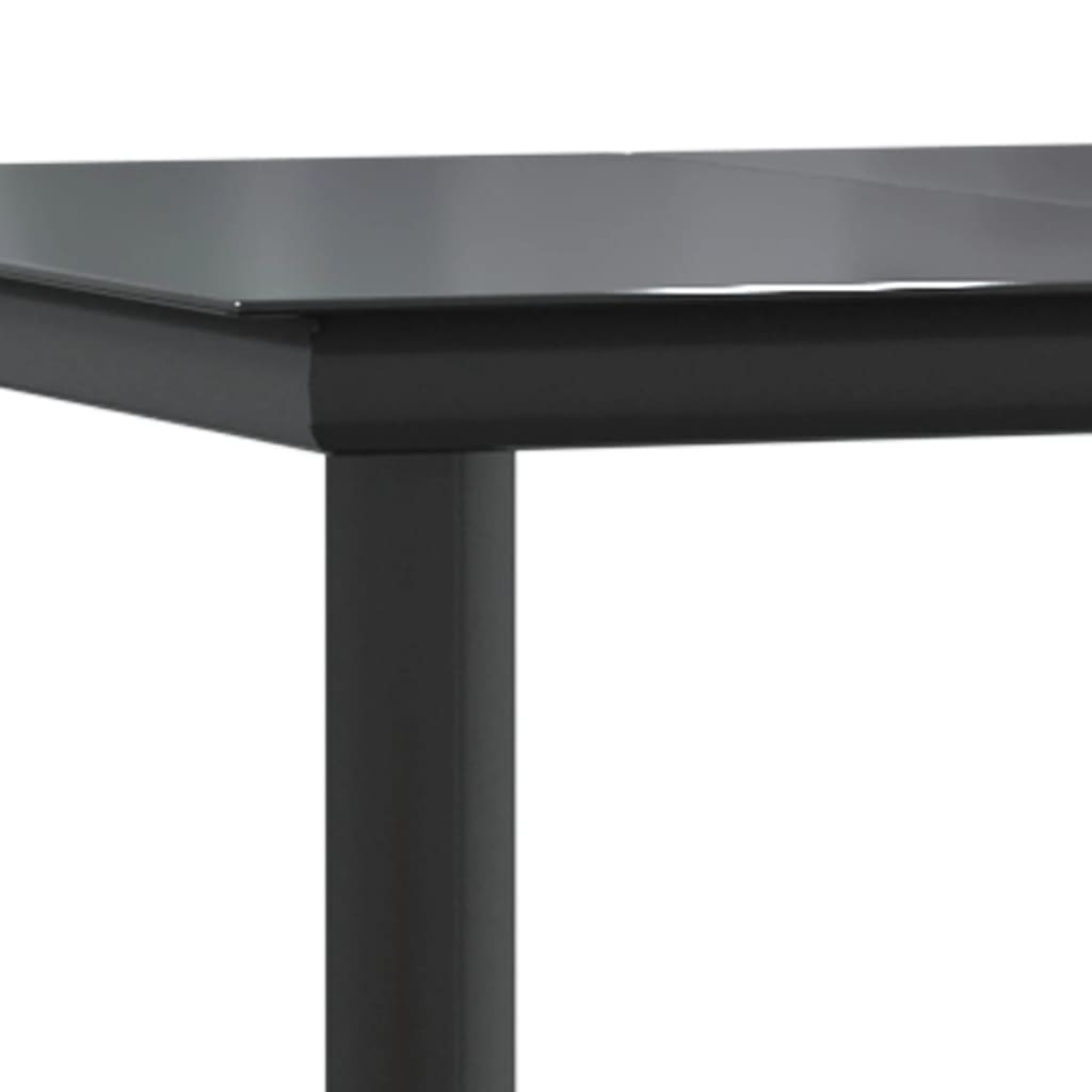 vidaXL Set comedor jardín 7 pzas y cojines ratán sintético negro gris