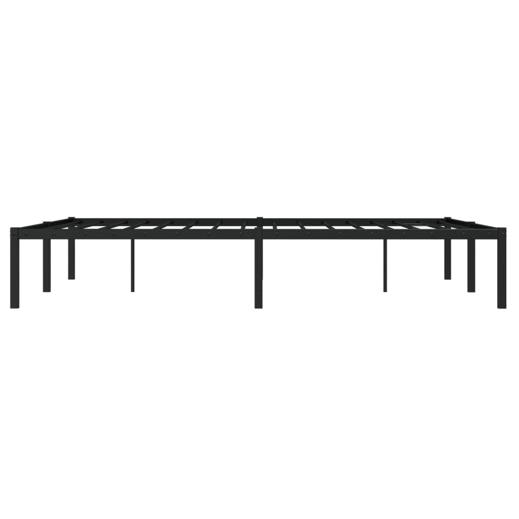 vidaXL Estructura de cama de metal negro 140x190 cm