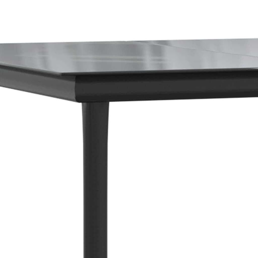 vidaXL Set comedor jardín 5 pzas y cojines ratán sintético negro gris