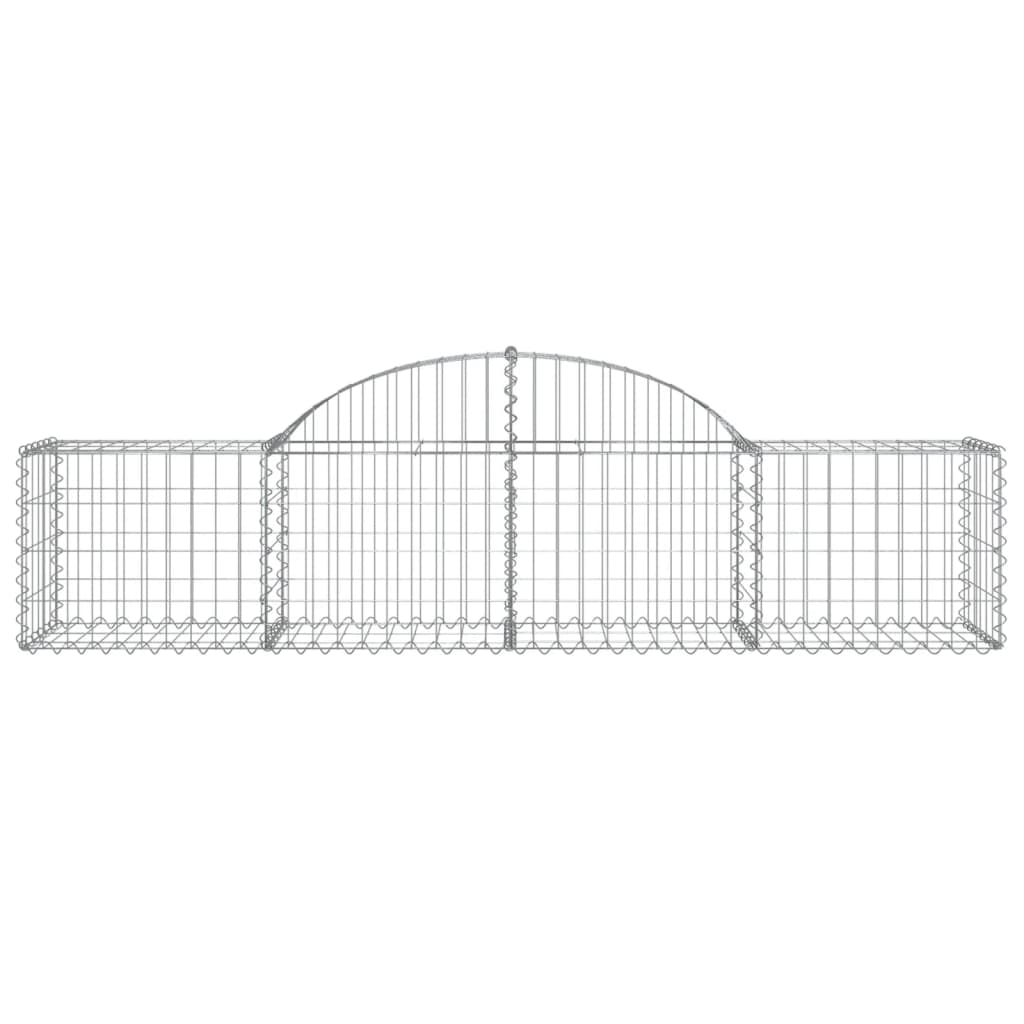 vidaXL Cestas de gaviones 20 uds forma de arco hierro 200x50x40/60 cm