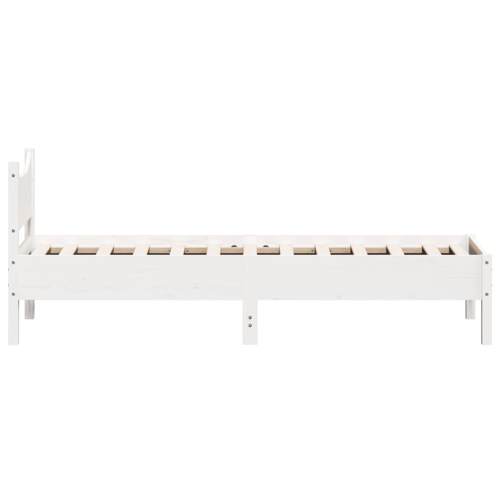 vidaXL Estructura de cama sin colchón madera de pino blanca 90x200 cm