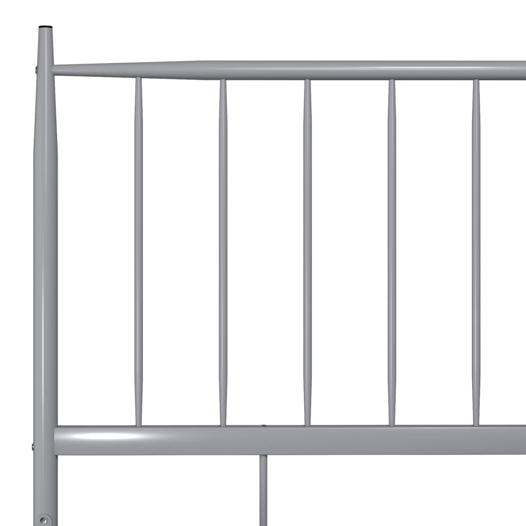 vidaXL Estructura de cama sin colchón metal gris 120x200 cm