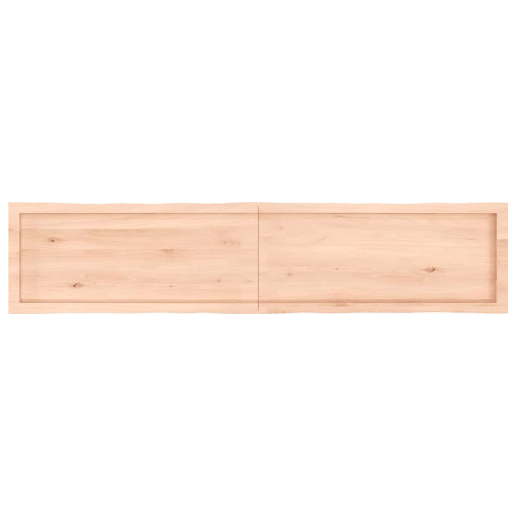 vidaXL Tablero de mesa madera maciza borde natural 180x40x(2-6) cm