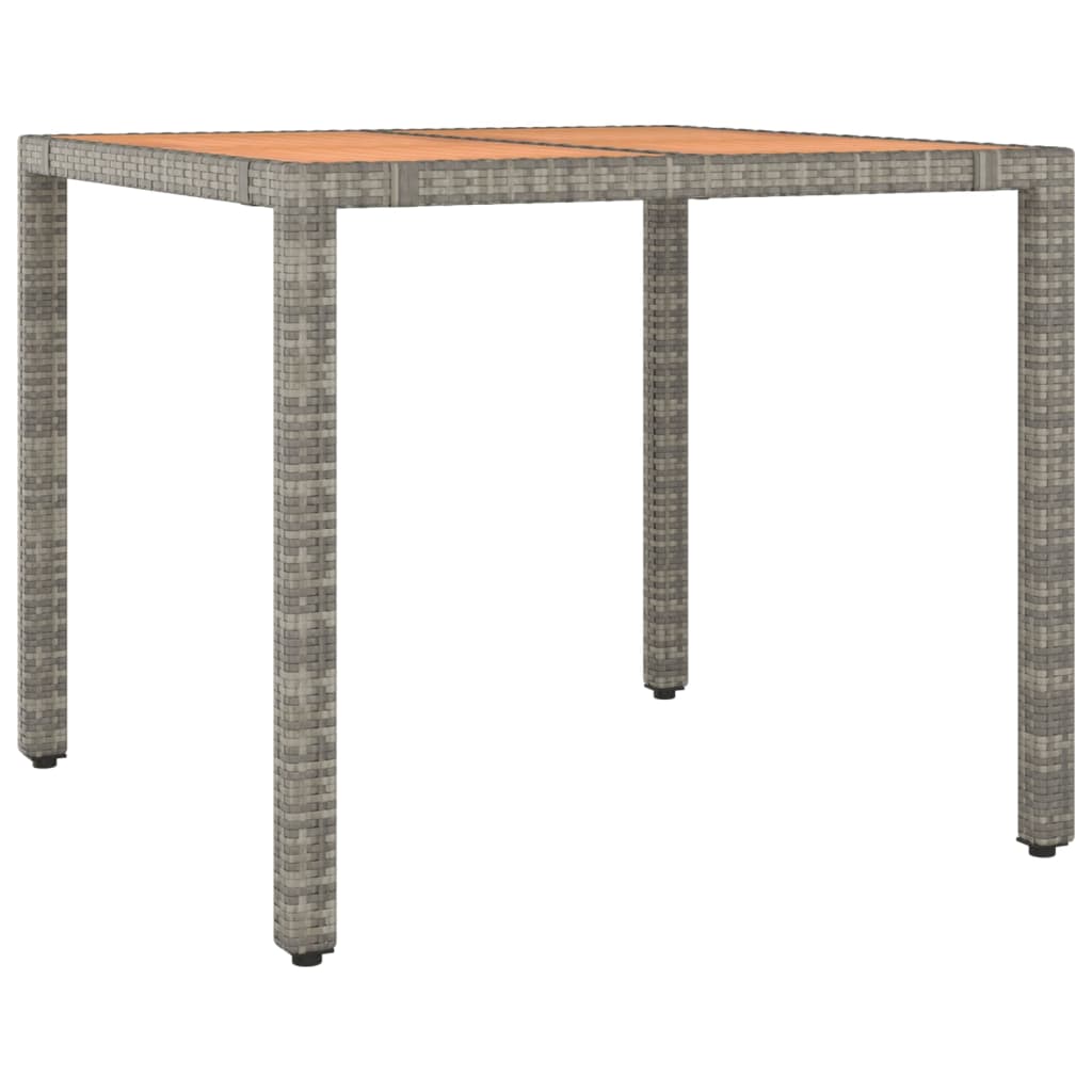 vidaXL Set comedor de jardín 5 piezas con cojines ratán sintético gris