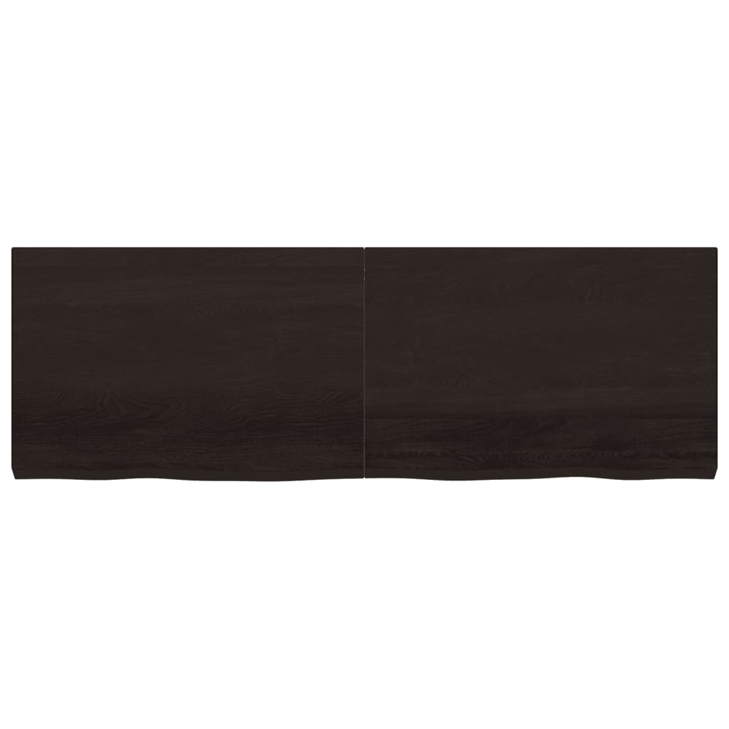 vidaXL Encimera de baño madera tratada marrón oscuro 180x60x(2-6) cm