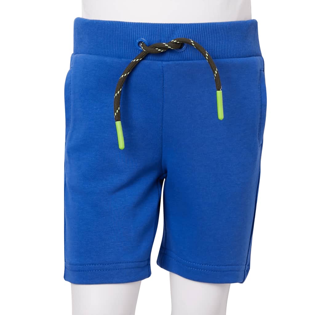 Pantalón corto infantil con cordón azul 140