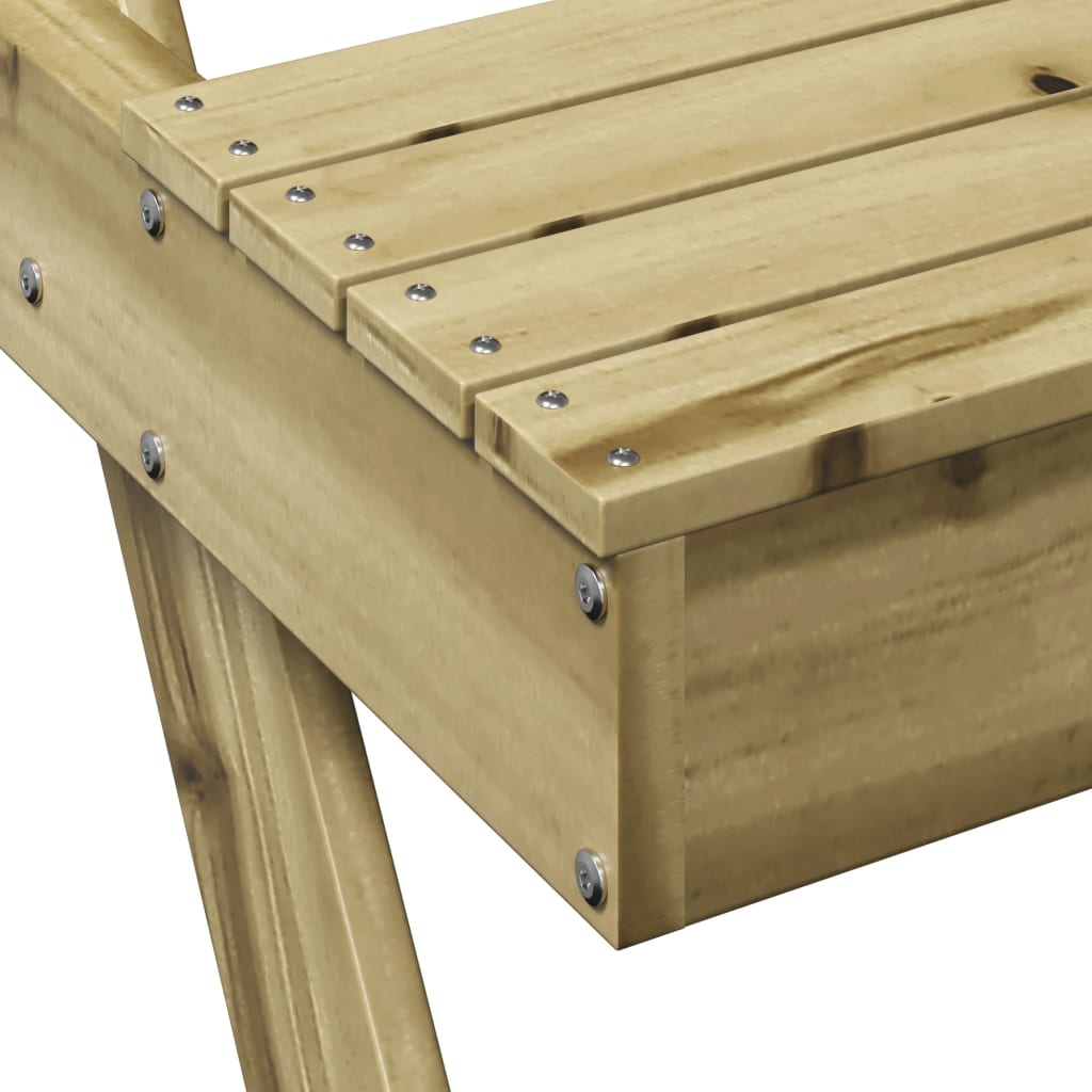 vidaXL Mesa de pícnic madera maciza de pino blanco 105x134x75 cm