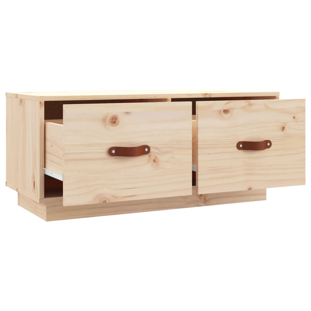 vidaXL Mueble de TV de madera maciza de pino 80x34x35 cm