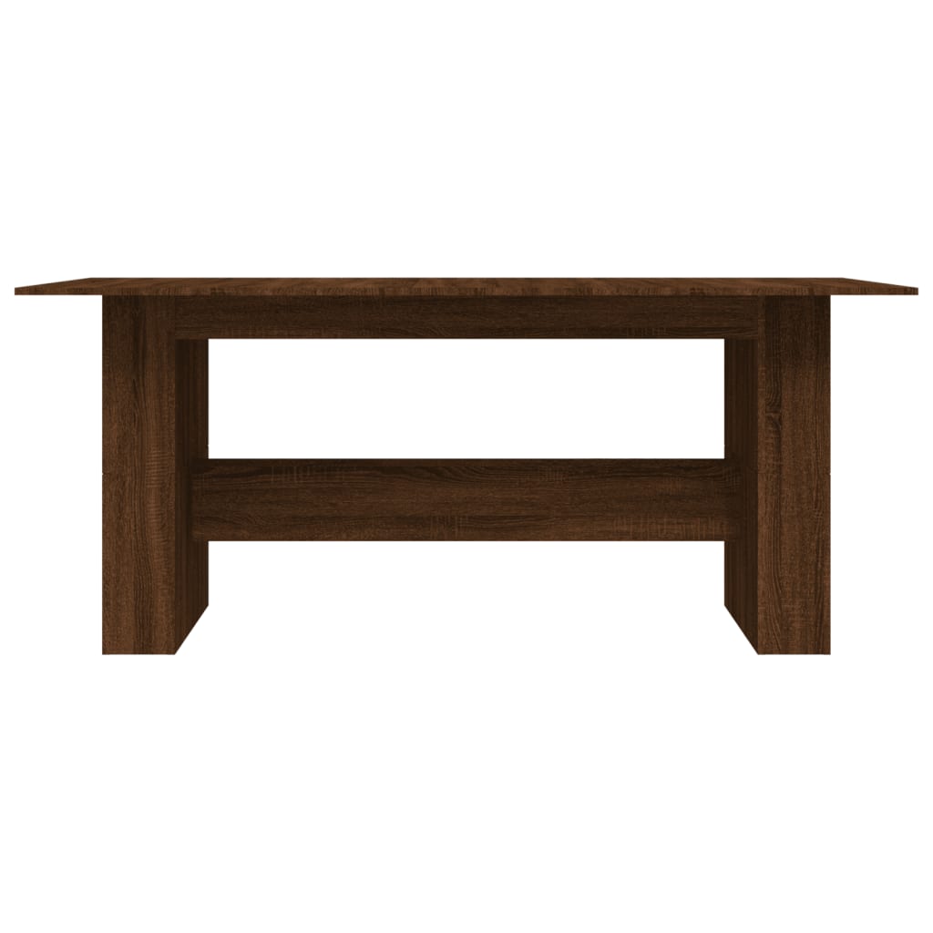 vidaXL Mesa de comedor madera de ingeniería marrón roble 180x90x76 cm