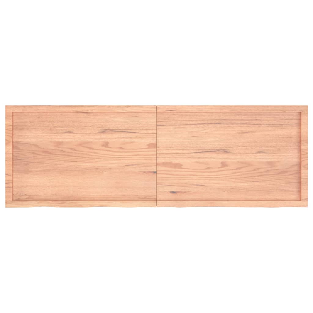 vidaXL Encimera baño madera maciza tratada marrón claro 180x60x(2-6)cm
