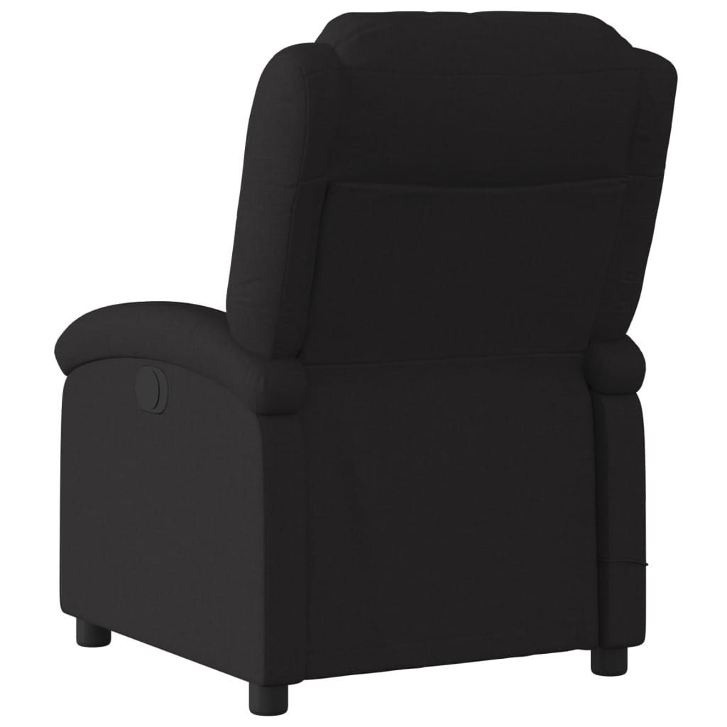 vidaXL Sillón reclinable de masaje eléctrico tela negro