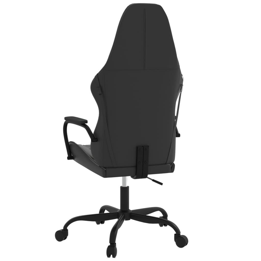 vidaXL Silla gaming cuero sintético negro y gris