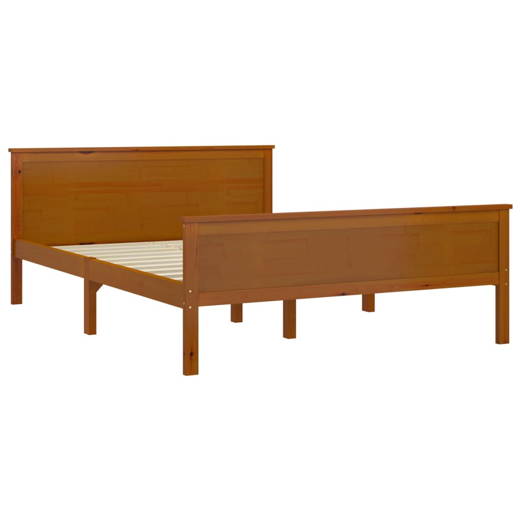 vidaXL Estructura cama sin colchón madera pino marrón miel 140x200 cm