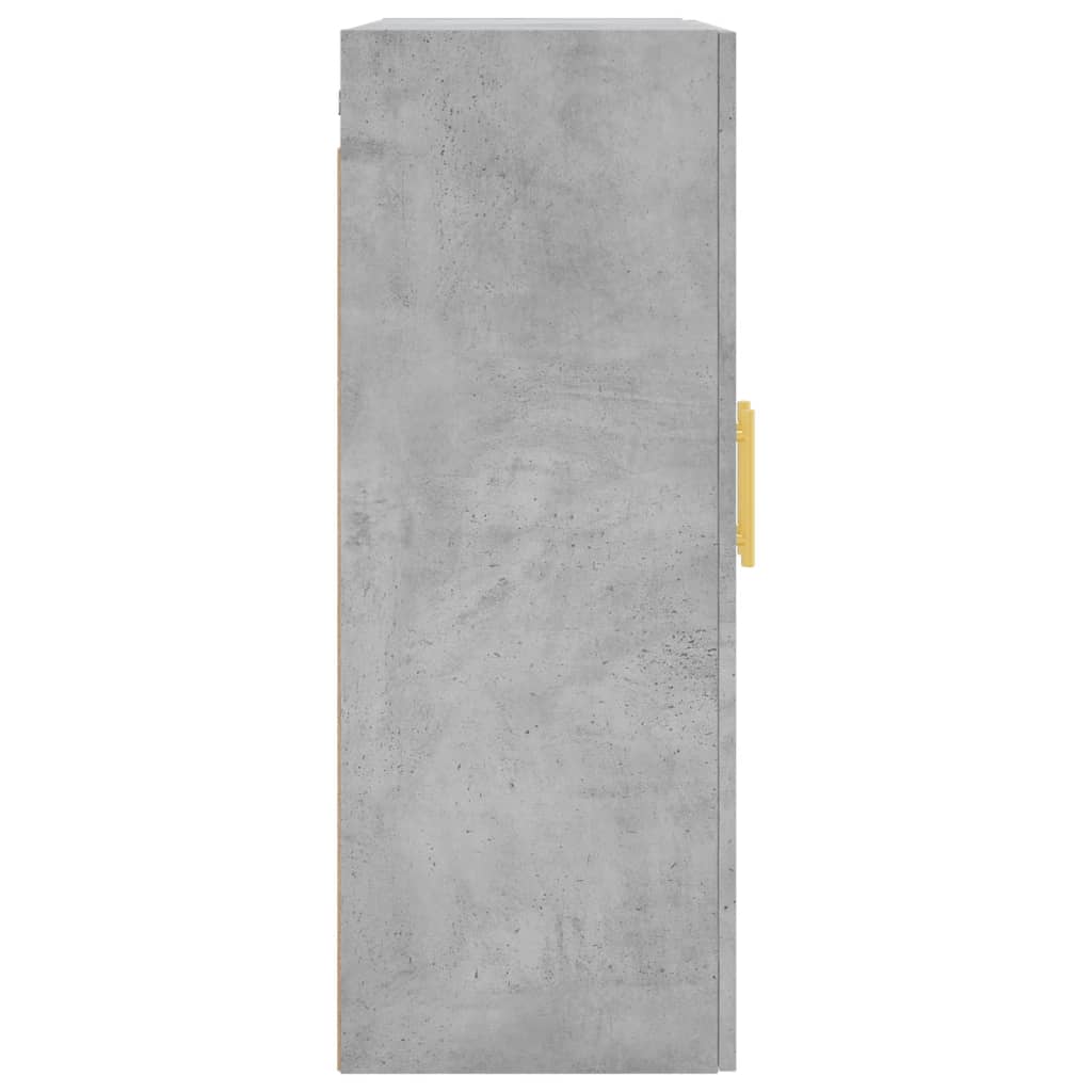 vidaXL Armario de pared gris hormigón 69,5x34x90 cm