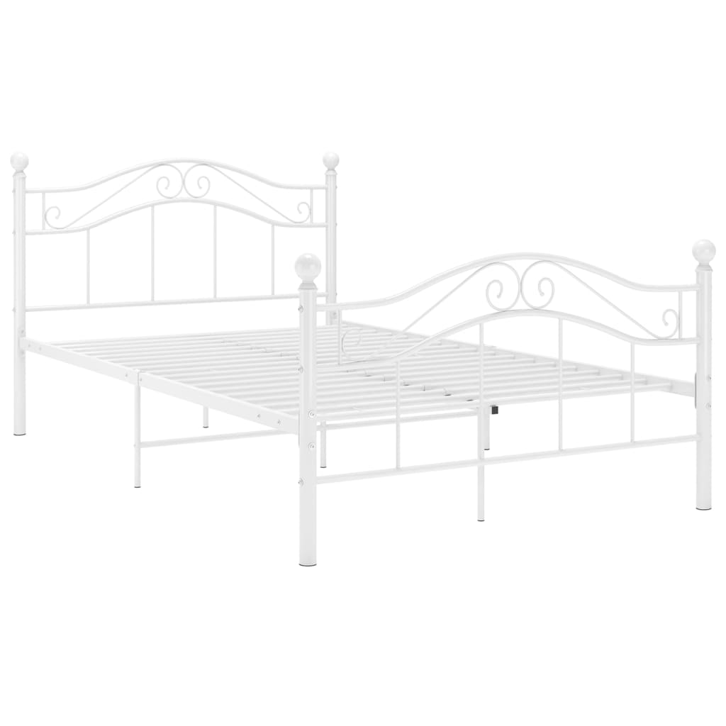 vidaXL Estructura de cama de metal blanco 120x200 cm