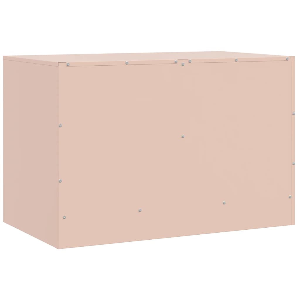 vidaXL Mueble para TV de acero rosa 67x39x44 cm