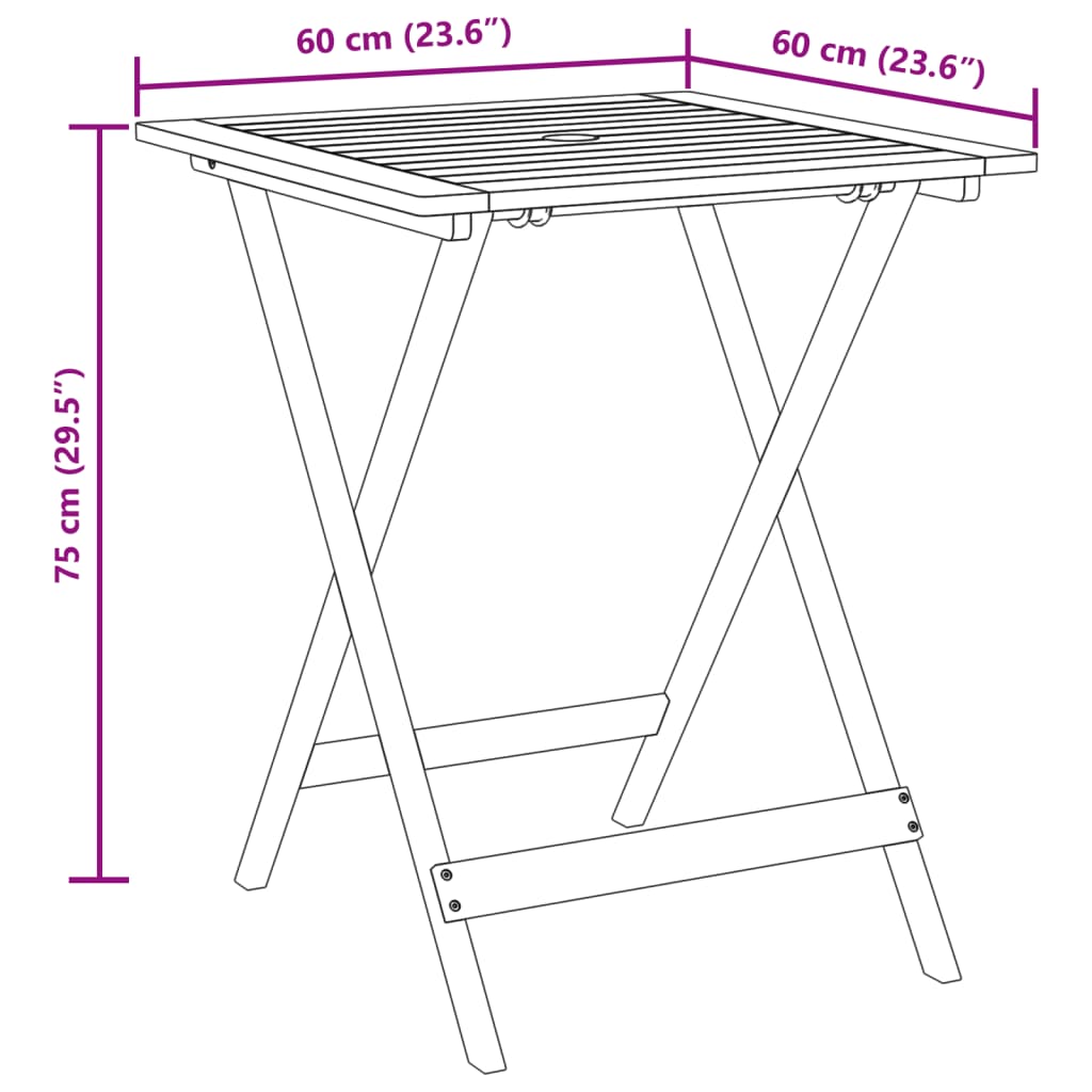 vidaXL Juego de bistro de 3 piezas polipropileno y madera maciza gris